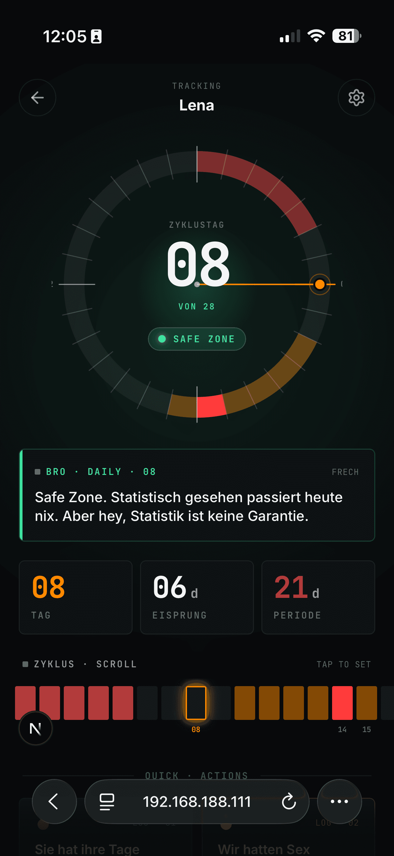 CycleDial mit Safe Zone Indikator